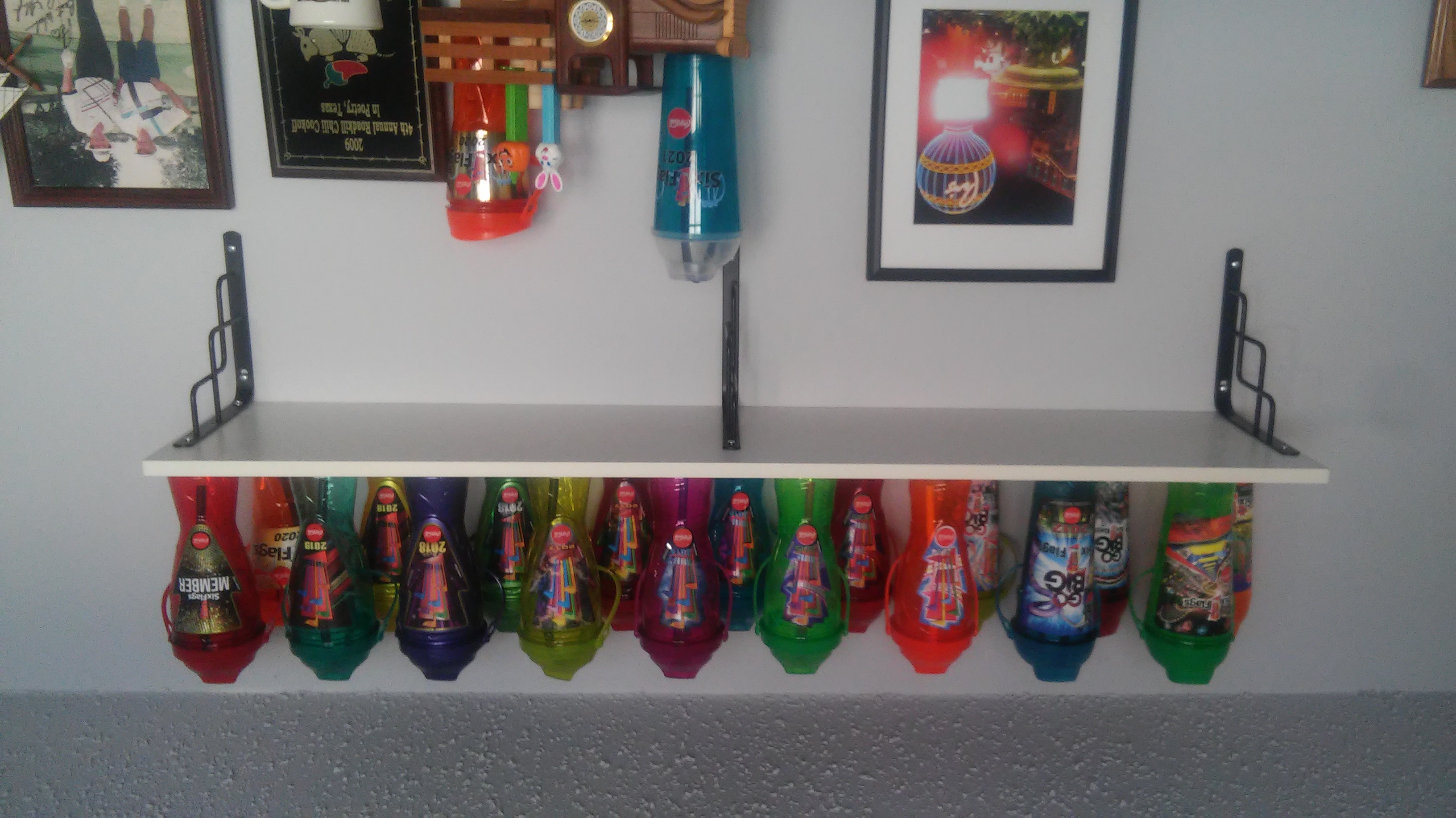 Useless but prized Six Flags cup collection